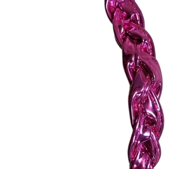 Pink Metallic Reflective Evening Bag Retro Purse - Picture 3 of 7